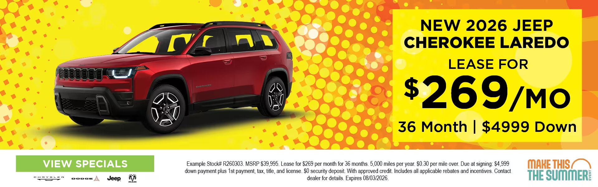 New 2026 Jeep Cherokee - Lease for $269/mo